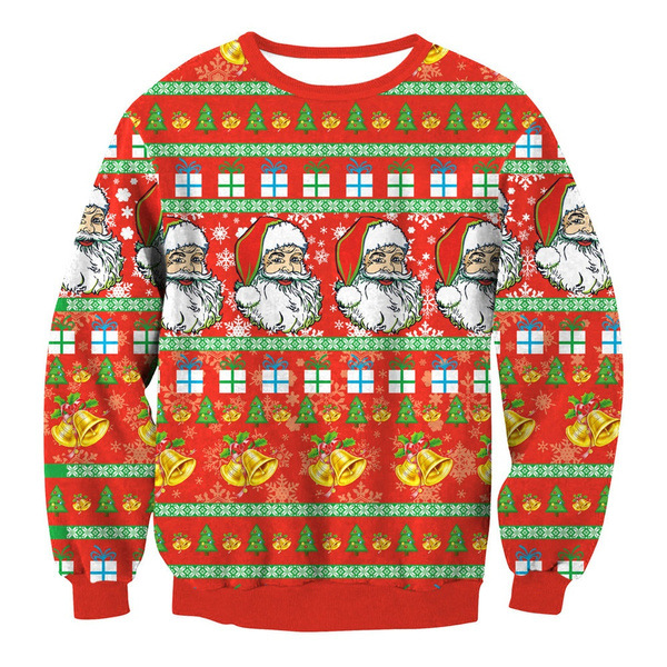 Men's Polyester Christmas 3D Printed Sweatshirt