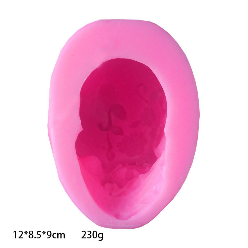 Title 6, Skull Mousse Cake Silicone Mold Candle Aromathe...