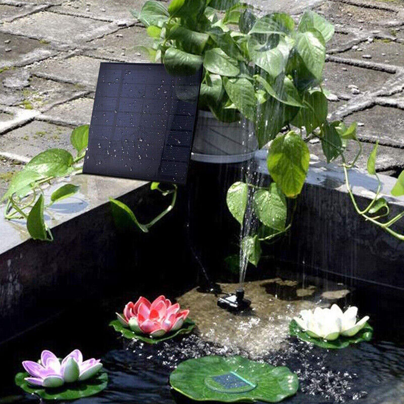 Solar Panel Powered Water Feature Garden Pool Pond Fish Aquarium Fountain — image 6