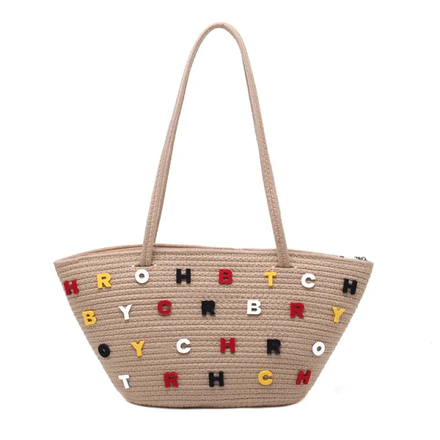 New Tide Woven Messenger Bag Khaki - Shop at LoveMi