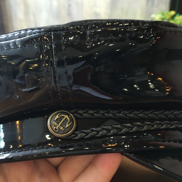 Women's Fashion Vintage Patent Leather Octagon Painter Hat