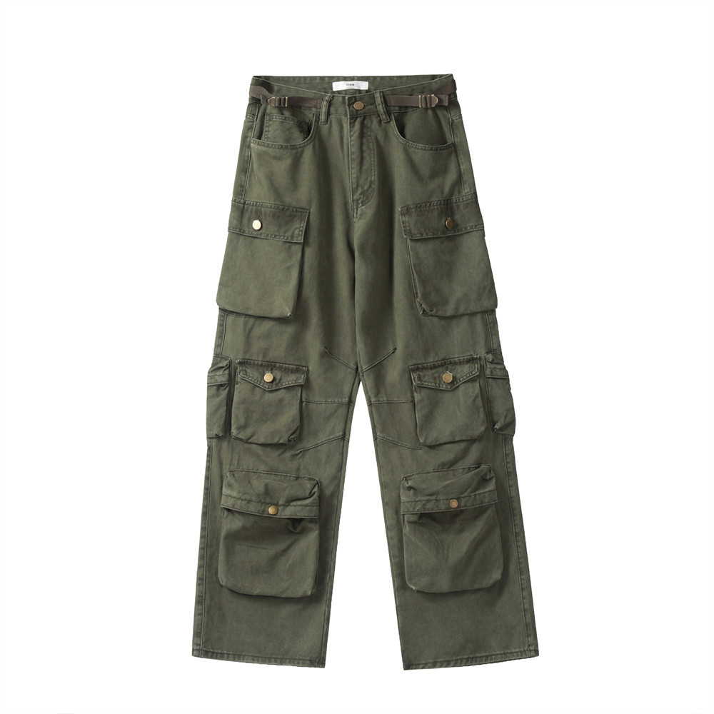 Three-dimensional Patch Pocket Design Multi-pocket Cargo Pants