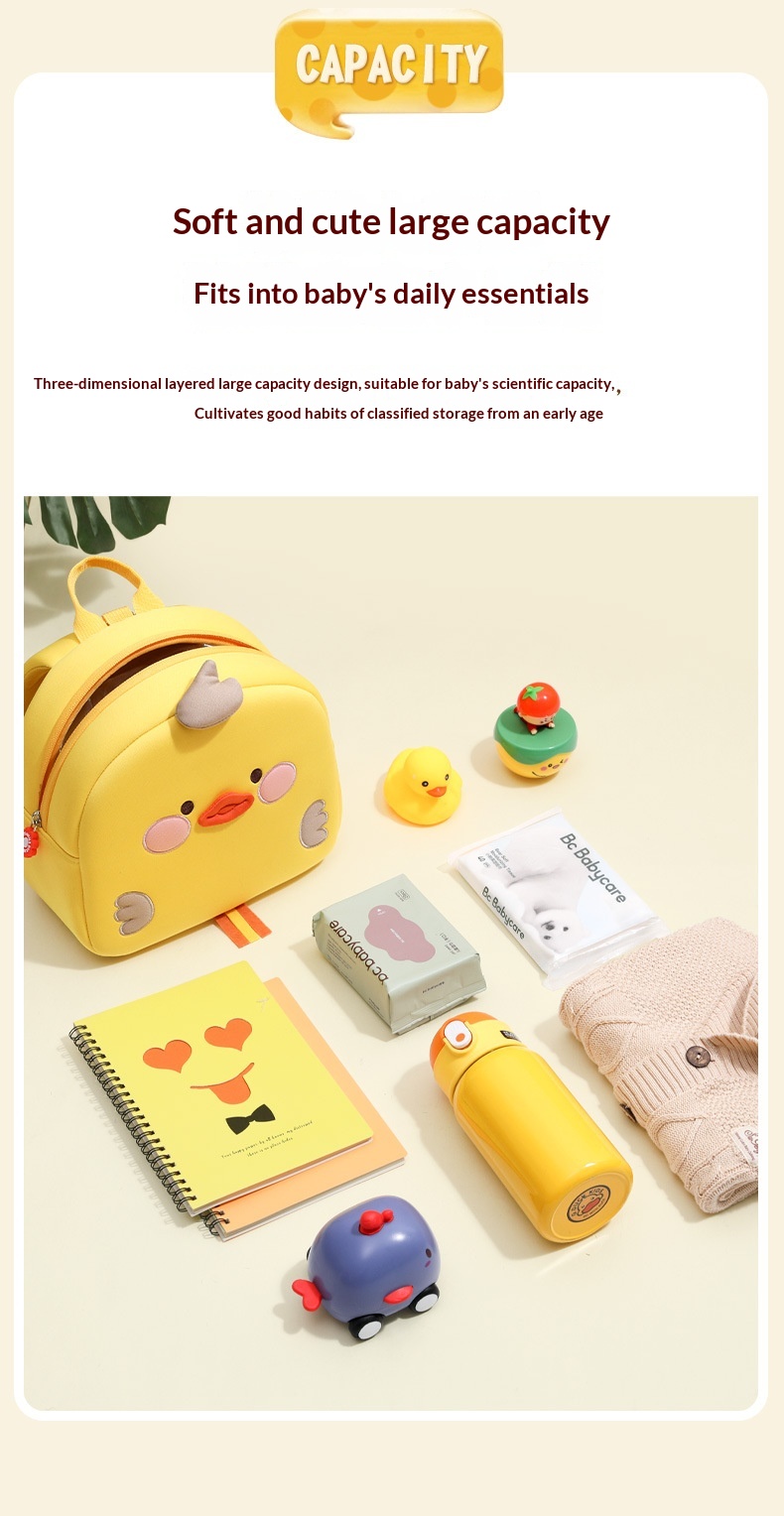 Backpack Big Class Girls Boys Animal Backpack Children's Travel Backpack Night Reflective Safety Medium Class -Travel Combination-Dinosaur Small And Crossbody Bag