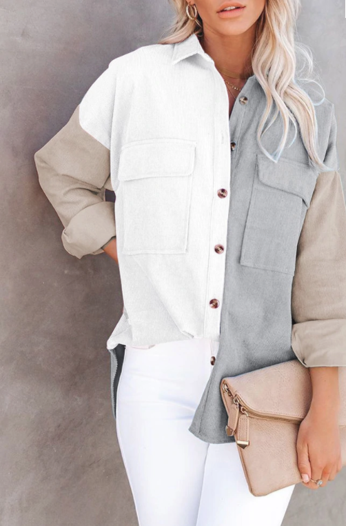 Street Hipster Cardigan Contrast Lapel