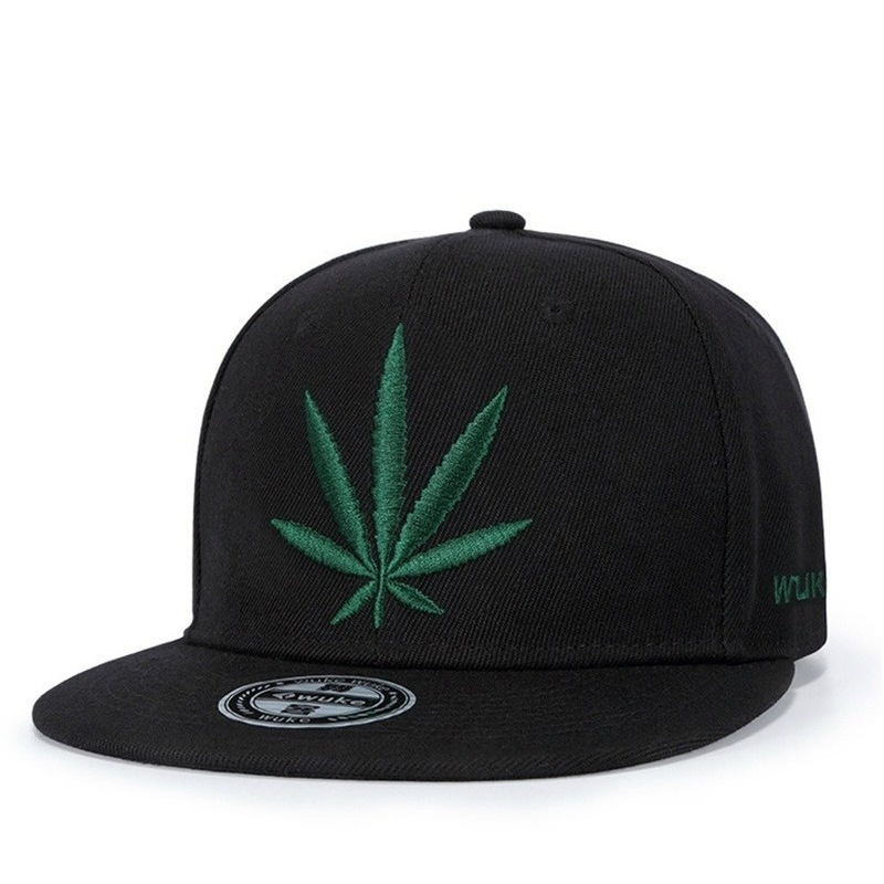 Leaf Embroidery Cotton Hip-hop Men's And Women's Trend Street All-match Hat