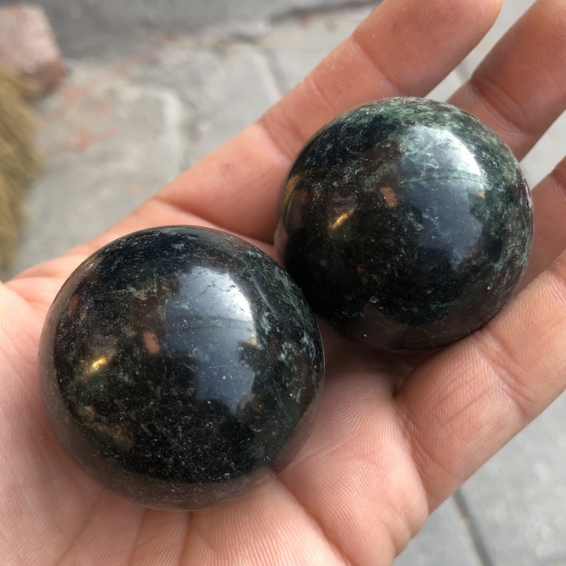 Dark Green Baoding Balls Jade