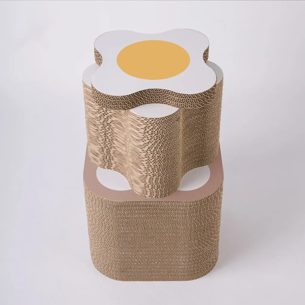 Plumeria Cat Scratching Board Combination Corrugated Tunnel Cat Toy - Three Piece Set