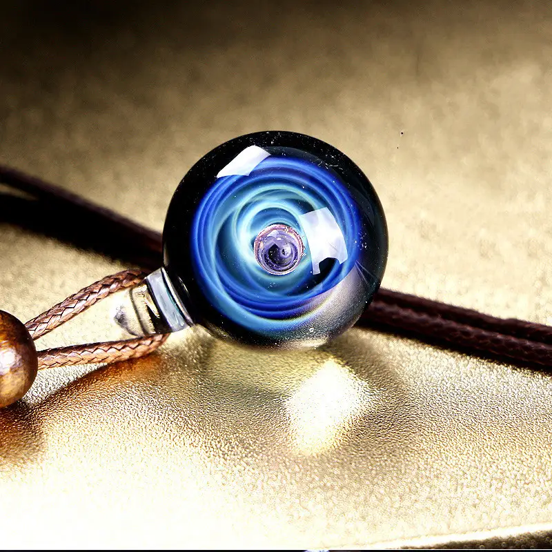 Creative Fashion Simple Pendant Glass Ball Necklace