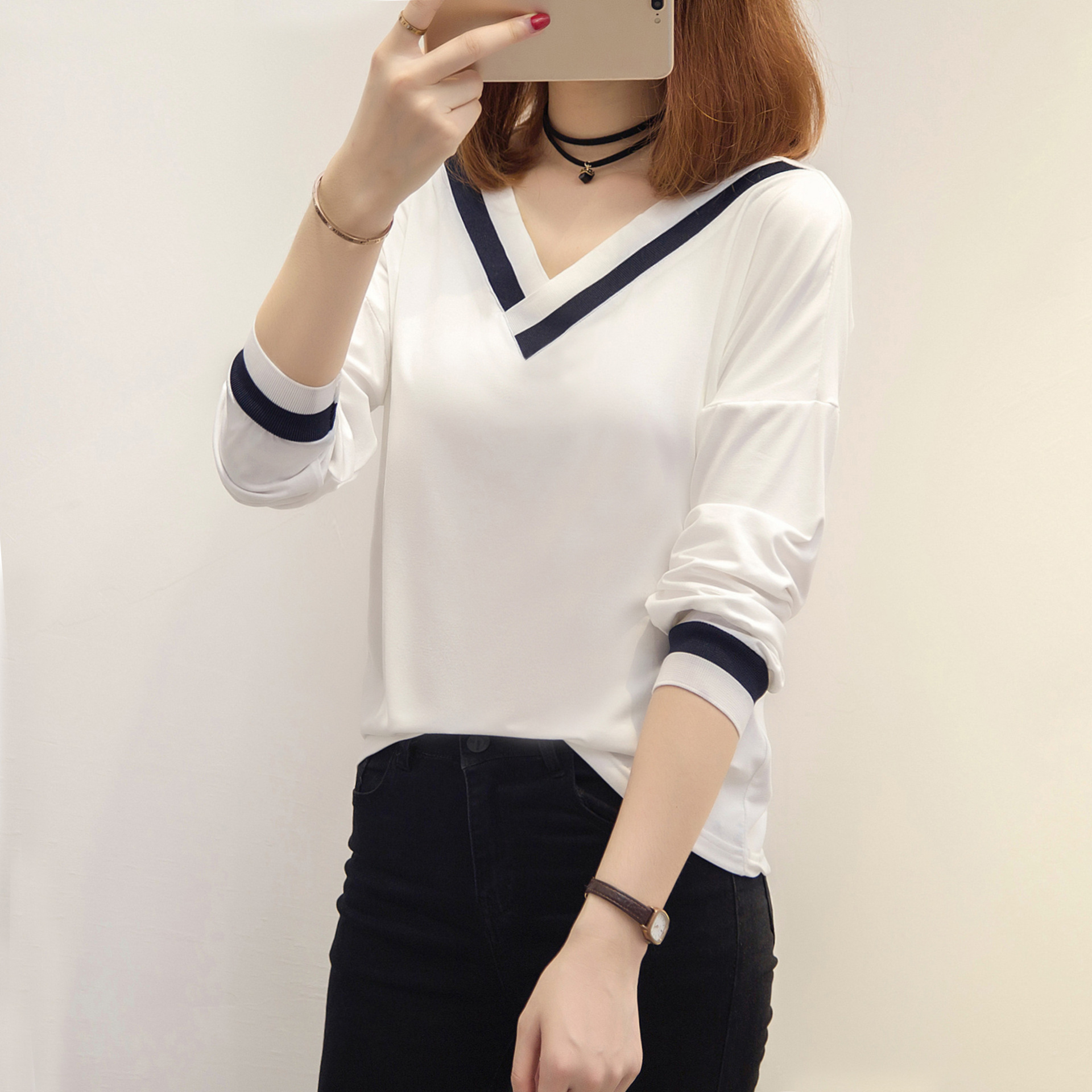 New Trendy Summer Coat Loose Korean Style V-neck Sleeve Women