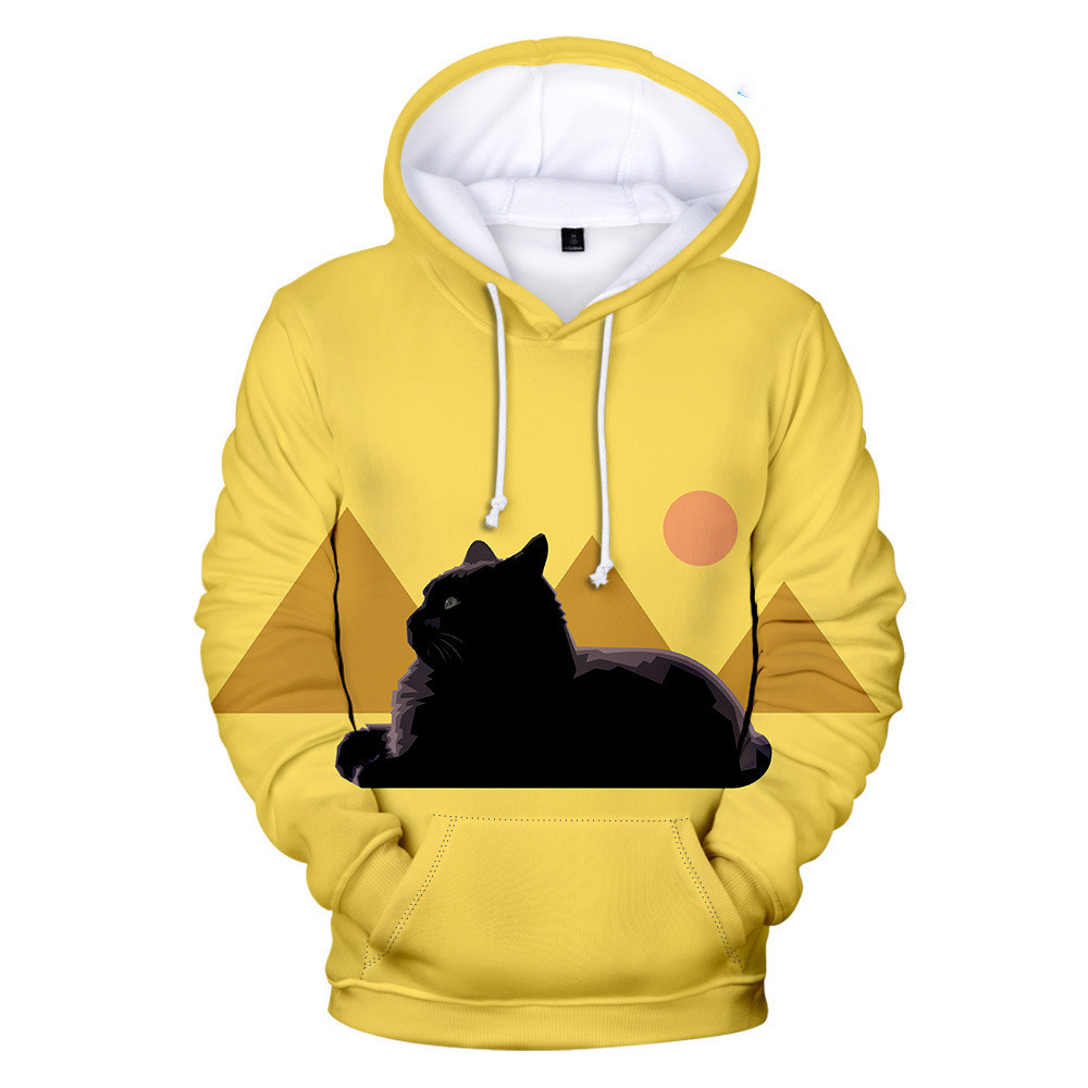 Title 3, Cat Peripheral 3D Digital Printing Hooded Sweater