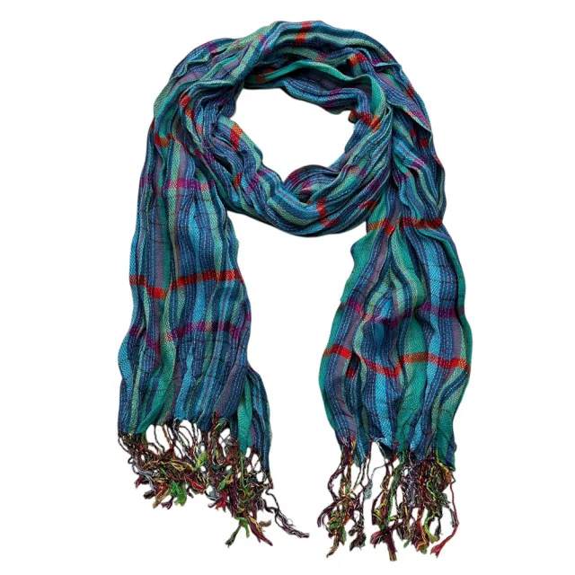 Extra Length Navy Jacquard Heavy Textured Scarf ,vacation,daily Life,evening Party,Office Appropriate Subtlety For Women Men Navy - Shop at LoveMi