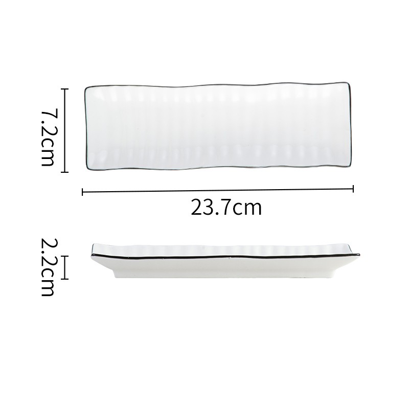 Title 13, Rectangular Ceramic Sushi Plate Tableware