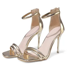 Sexy Sandals Women European And American Fashion New Style High Heel - Gold - View 1