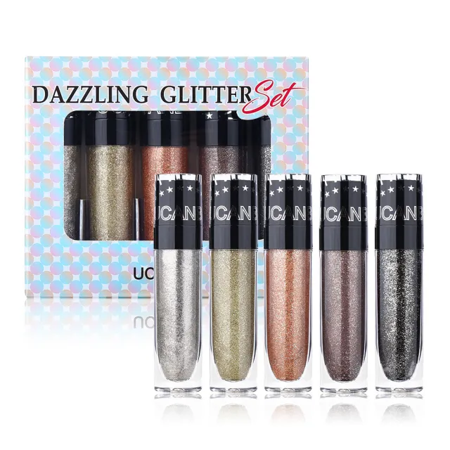 Metal Pearlescent Liquid Eye Shadow Polarized Mermaid Color Crouching Silkworm Pen Set 6Gx5 - Shop at LoveMi
