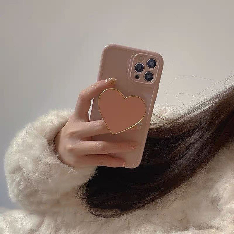 Electroplating Love Bracket Soft Rubber Phone Case - Image 3