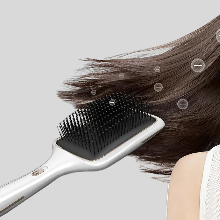 Wireless Charging Straight Hair Comb Negative Ion Blowing Vibration