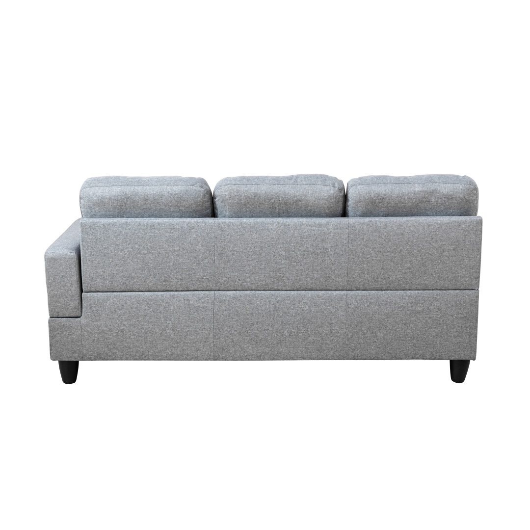 Pickup Only--Grey Linen 3-Piece Couch Living Room Sofa Set