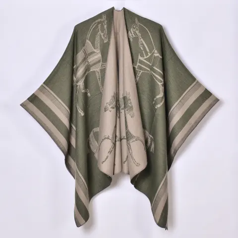 Women's Original Minimalist All-Match Faux Cashmere Shawl Poncho Cardigan