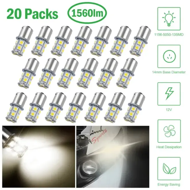 12V Car Light Bulbs 4500K 14MM Aluminum