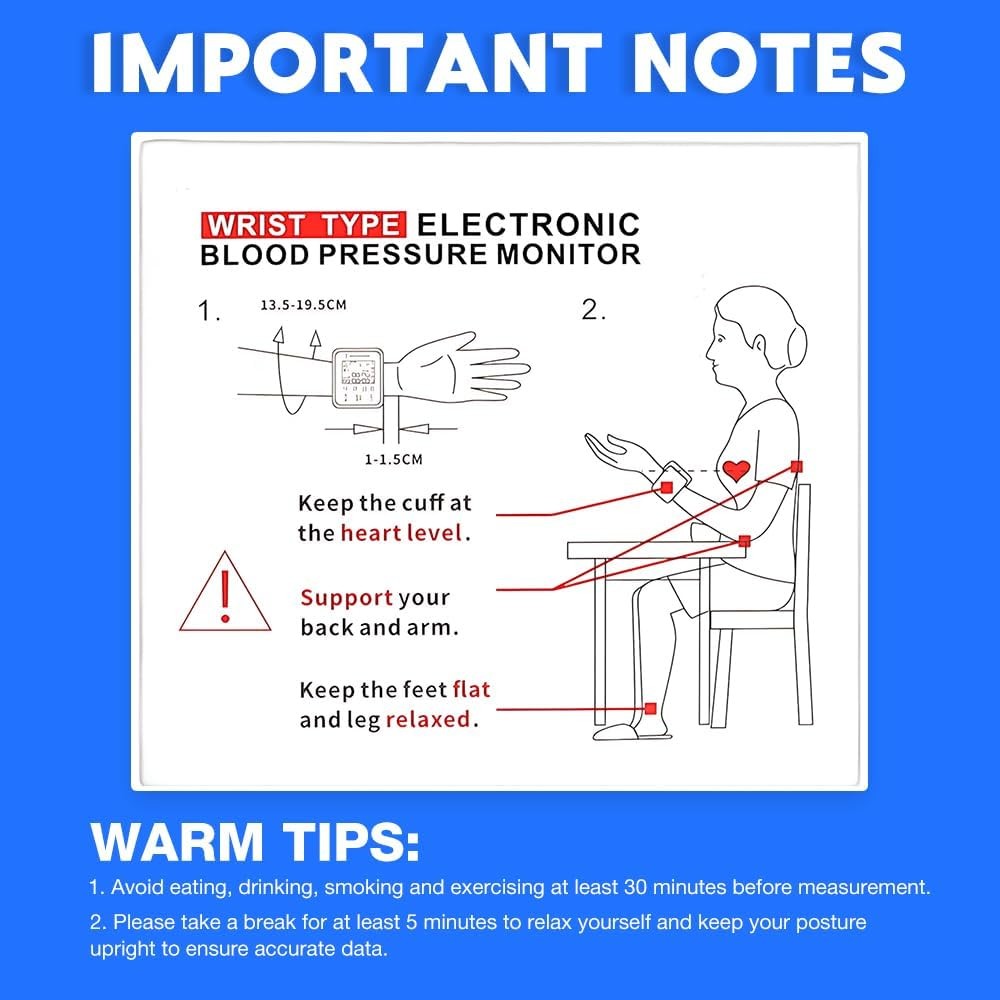 BP Monitor - Digital Blood Pressure Machine  Accurate Portable Health Monitor