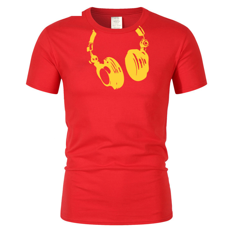 Title 6, Zomer-T-shirt met hoofdtelefoon en afbeelding v...