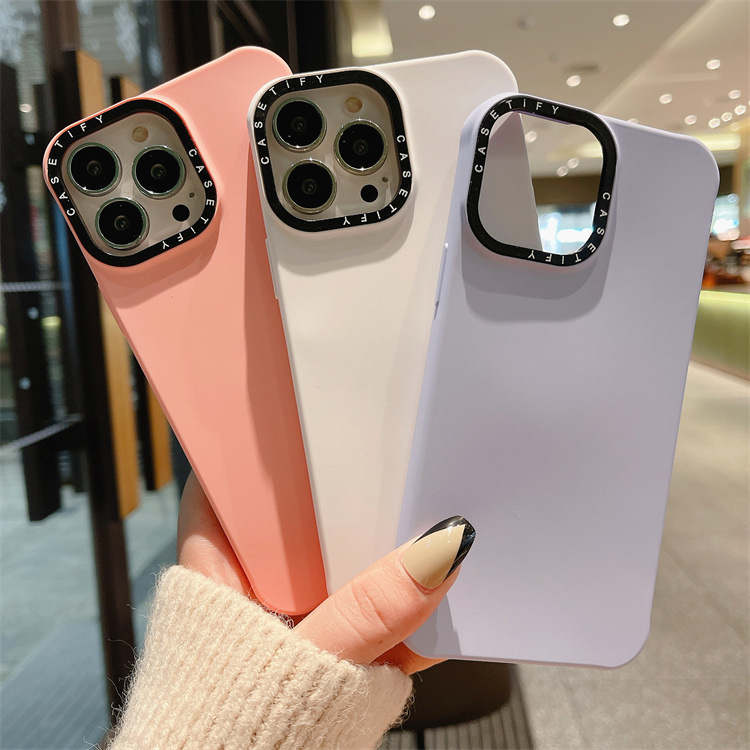 Macaron Solid Color Mobile Phone Case Liquid Skin Feel - Image 8