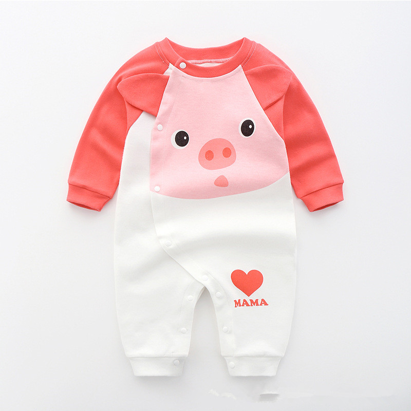 Boys Long-sleeved Romper Cotton Net Red Romper Pajamas Fall Winter