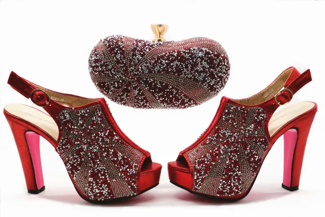 Italian Shoes And Bag Set For Summer New Arrivals Designs Red - Shop at LoveMi
