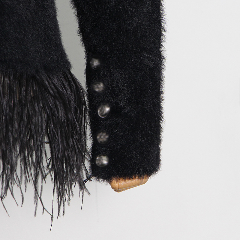 Double-breasted Personalized Lapel Straight Jacket Trendy