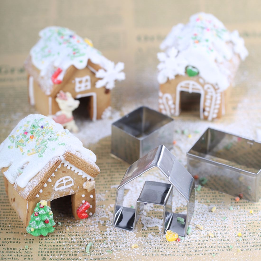 Title 3, Christmas Mini House Stainless Steel Mould