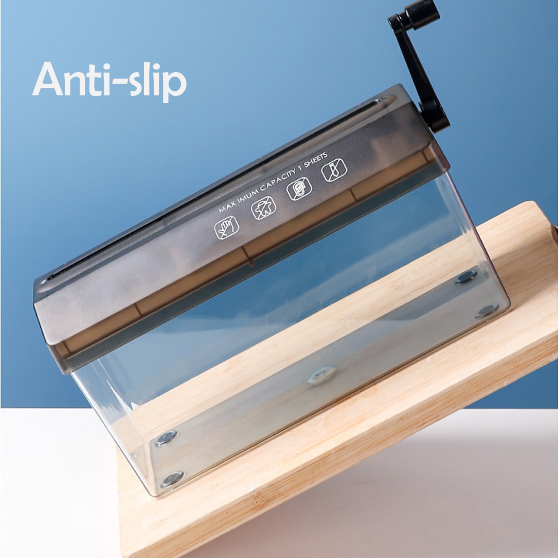 Hand Manual Desktop Office A4 Paper Shredder Strip Cut