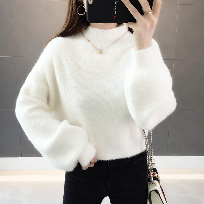 Title 5, Autumn And Winter Lantern Sleeves Loose Sweater