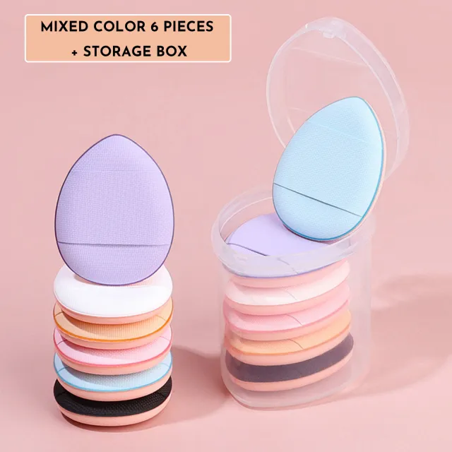 Mini Size Professional Cosmetic Cushion Puff Concealer Foundation Detail Puff Finger Puff Set Makeup Sponge Beauty Tool Travel Portable Makeup Puff... Mixed Color 6Pcs - Shop at LoveMi