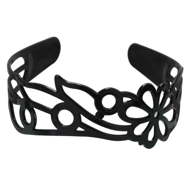 Fashion Black Spray Paint Women's Bow Hair Band Black4 - Shop at LoveMi