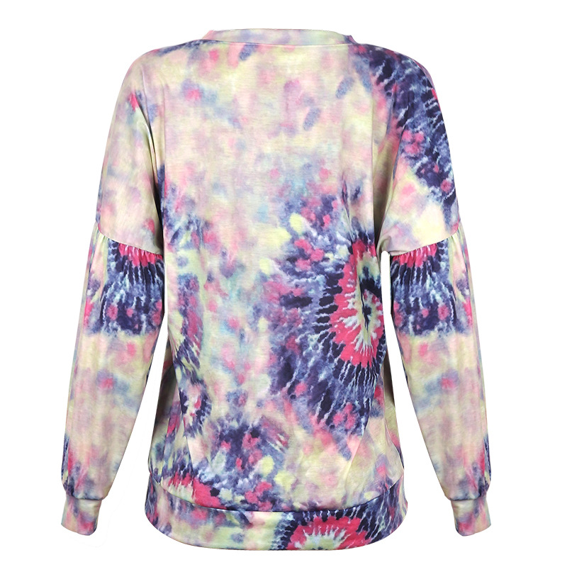 Title 9, Women Printed Long Sleeve Crew Neck Loose Casua...