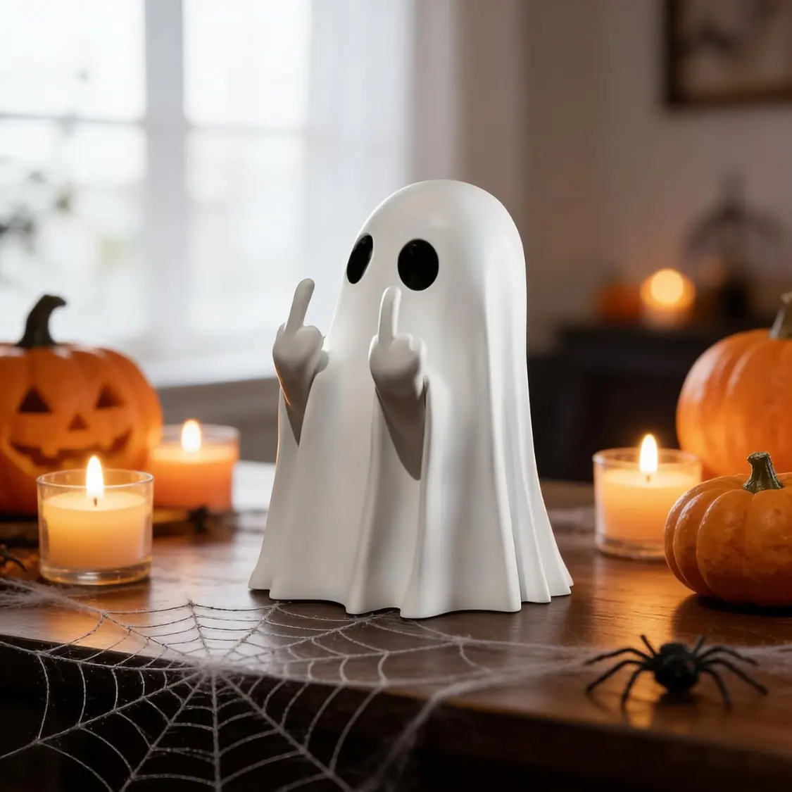 Halloween Ghost Figurine White Decorative Cute Finger