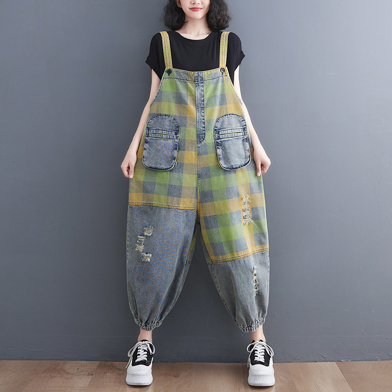 Title 1, Korean Version Of The New Large Size Jeans Susp...