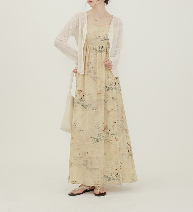 Floral Camisole A-Line Dress, picture 3 of 8