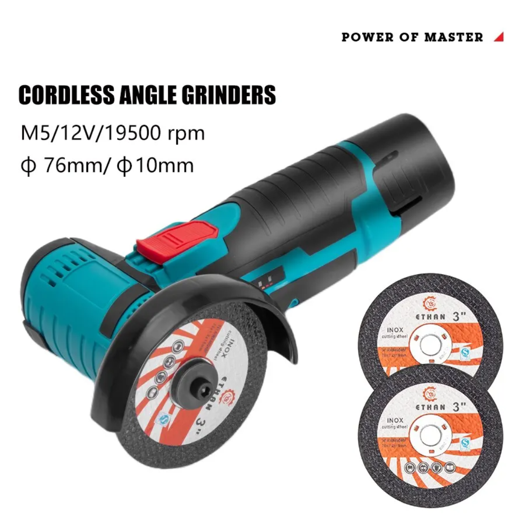 Cisivis Mini Cordless Angle Grinder Polishing Brushless Cutter And 2 Battery&Charger — foto 6