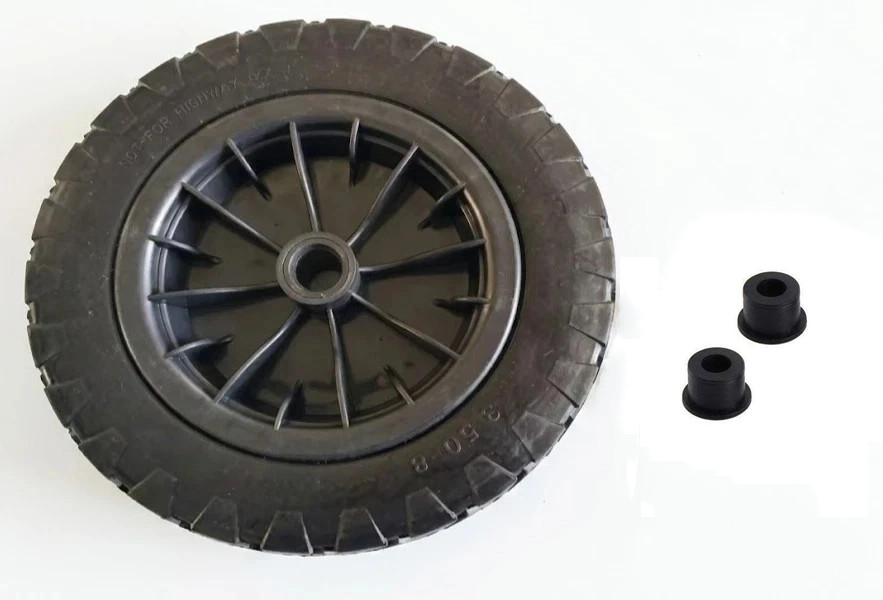 PU Wheelbarrow Wheel 14 Inch 3.50-8 Puncture Proof Solid Heavy Duty Tyre Black — image 11