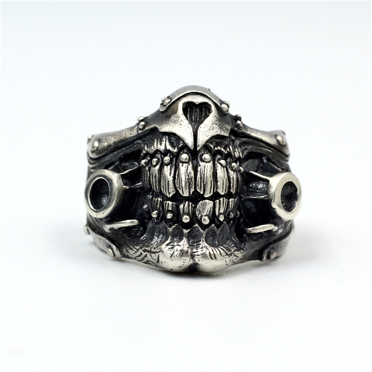 Title 7, Mad Max Undead Old Joe Mask Ring 925 Sterling S...