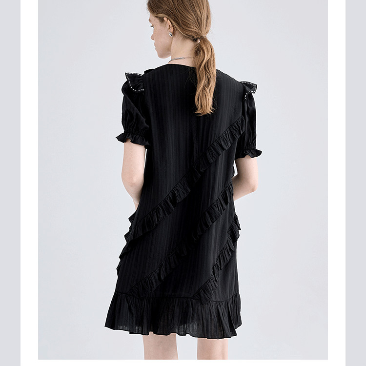 V-Neck High-Waist Midi Dress