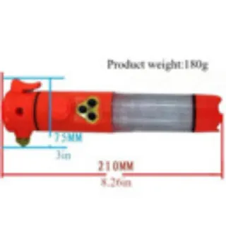 Red&Yellow Multi-functional Car Safety Hammer With Flashlight