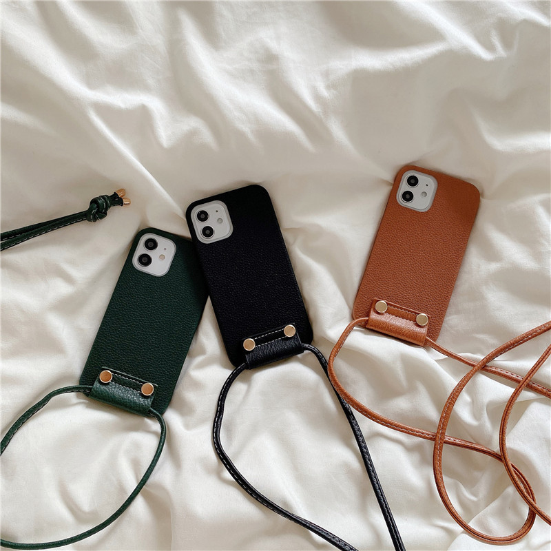 Simple Leather Lanyard Shell Suitable For Mobile Phone Case - Image 4