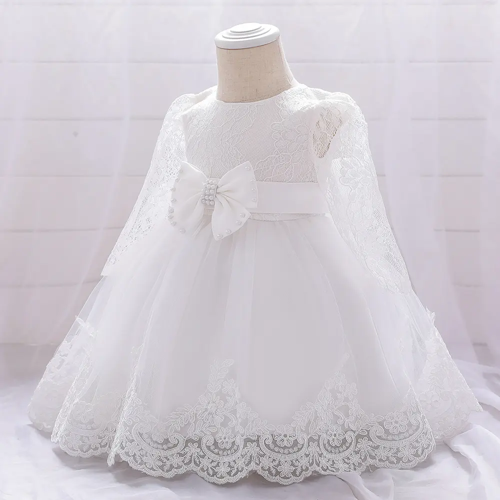Children's Dress One Year Old Girl Lace Long Sleeve