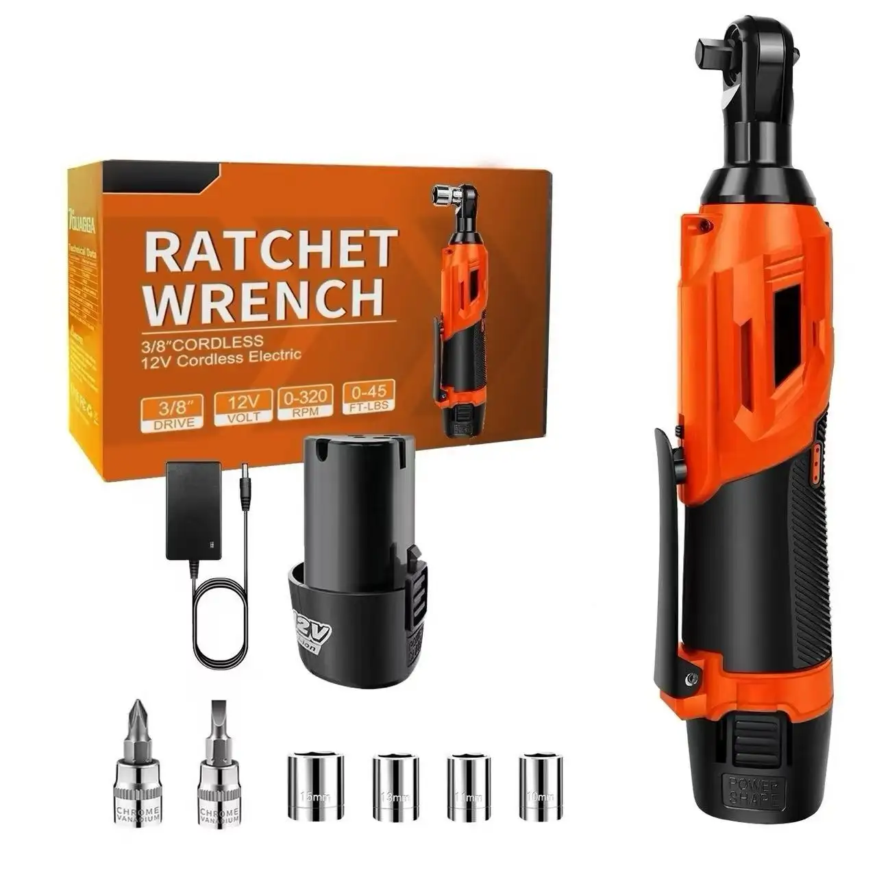 Cordless Electric Ratchet Wrench, 90 Degree Angle