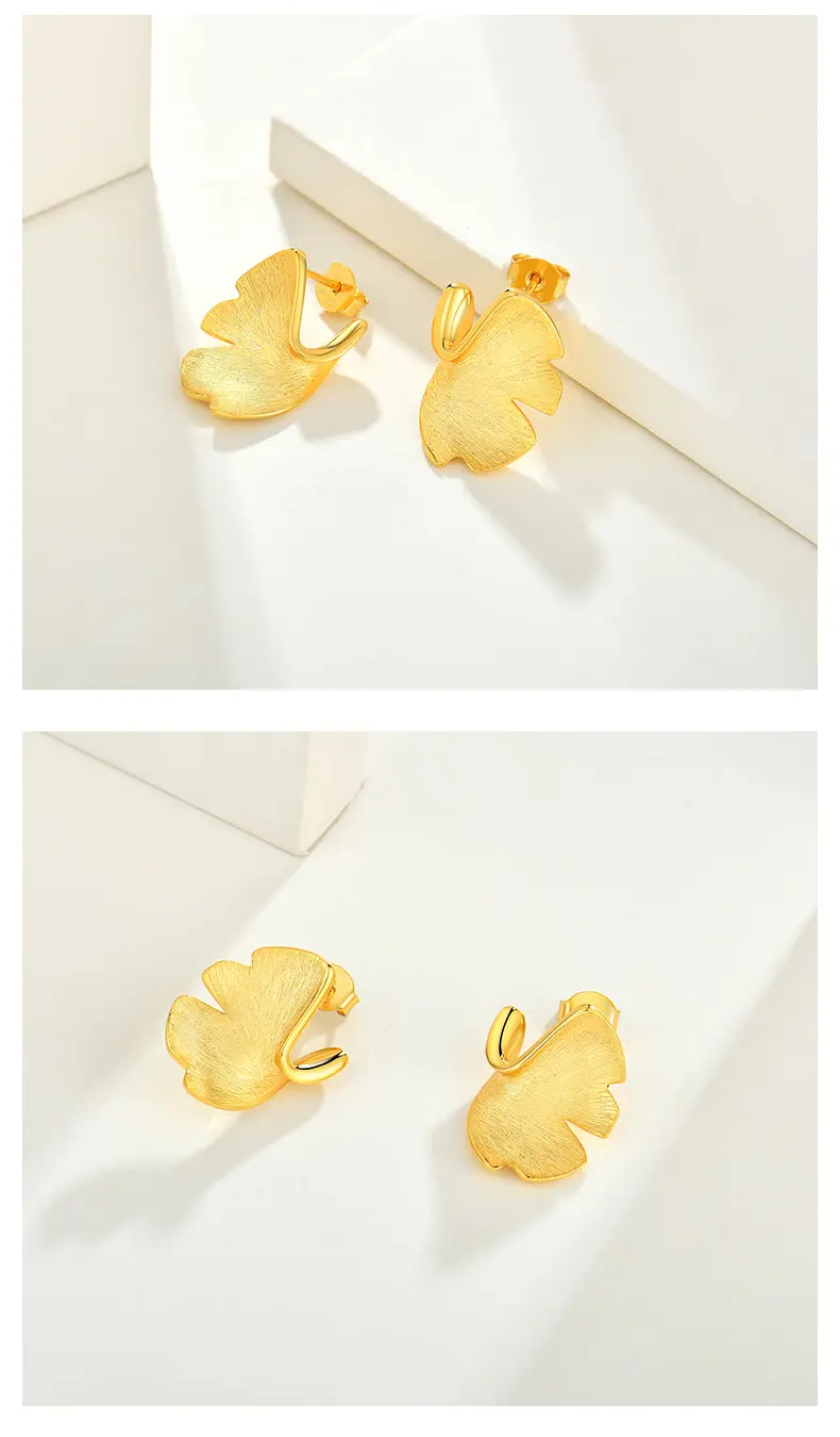 925 Sterling Silver Stud Earrings Female Plated