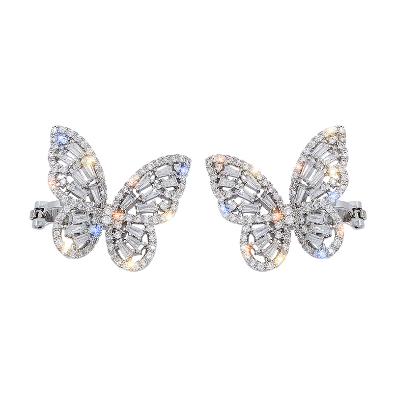 Title 1, Light Luxury And Exquisite Zircon Butterfly Ear...