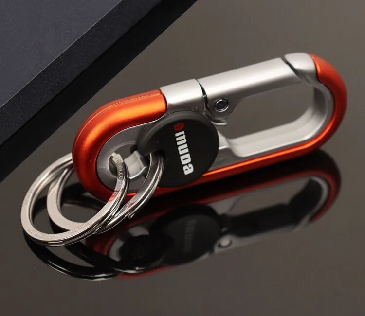 Meida Men's Car Keychain Solid Metal Waist Hanging - 3746Orange