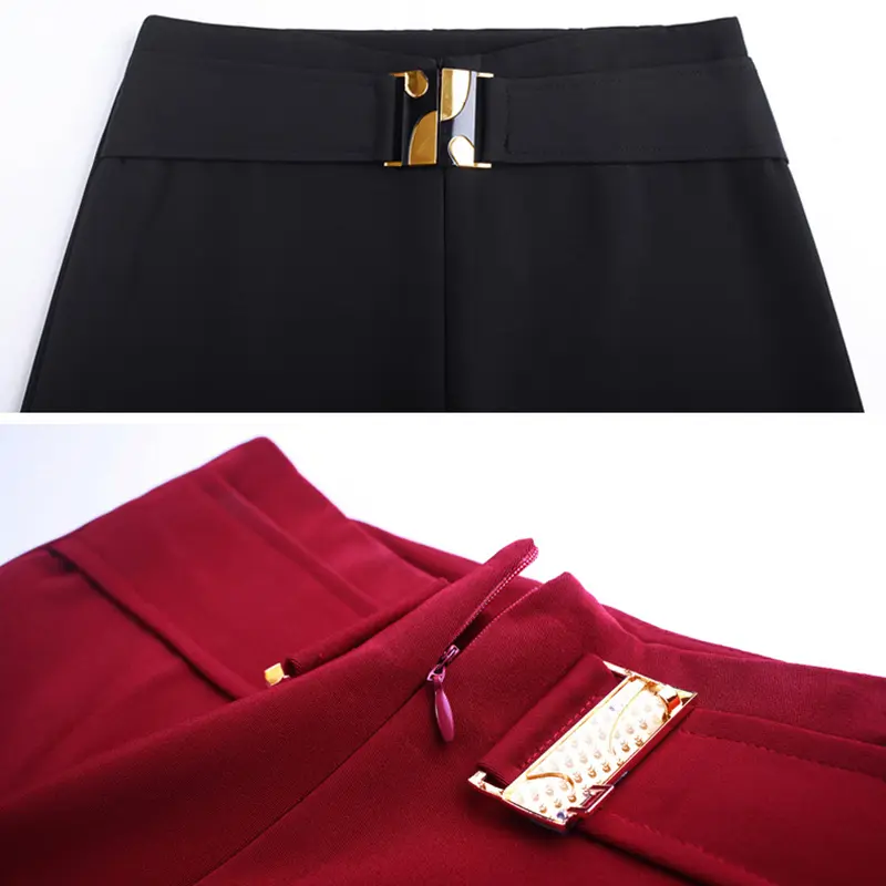Simple Korean Style Wide Leg Pants Women High Waist